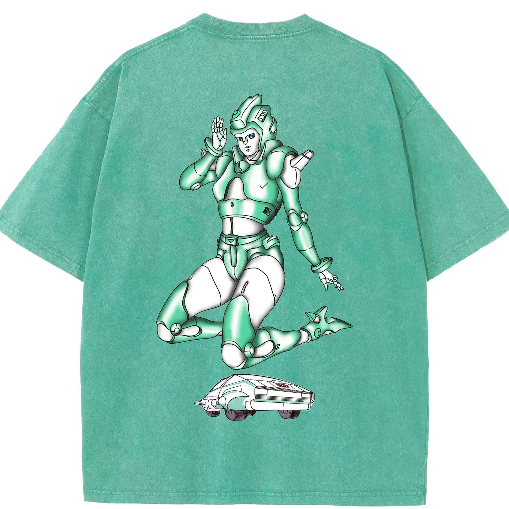 （画像用）  綿100% ヴィンテージ風 半袖Tシャツ（背面プリント）